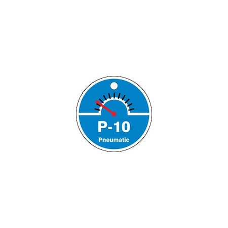Accuform Energy Source ID Tag, P-10 PNEUMATIC, 2.5in x 2.5in, Plastic, 5PK TDK710VPM